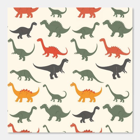 Colorful Dinosaur Pattern 壁紙 (正面)
