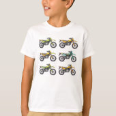 Colorful Dirt Bikes Collection T-Shirt Tシャツ (正面)
