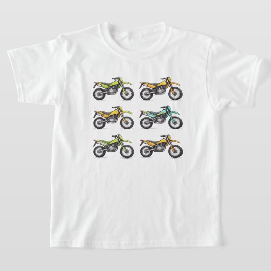 Colorful Dirt Bikes Collection T-Shirt Tシャツ (レイダウン)