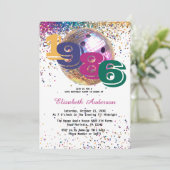 Colorful Disco Bowling Ball 1986 40th Birthday 招待状 (スタンド正面)