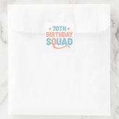 Colorful Distressed 70th birthday squad スクエアシール (バッグ)