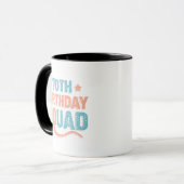 Colorful Distressed 70th birthday squad マグカップ (正面左)