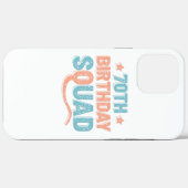 Colorful Distressed 70th birthday squad Case-Mate iPhoneケース (裏面 (横))
