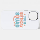 Colorful Distressed 70th birthday squad iPhoneケース (裏面横)