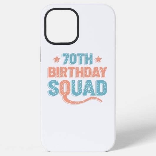 Colorful Distressed 70th birthday squad iPhoneケース (裏面)