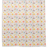 Colorful Ditsy Floral シャワーカーテン (正面)