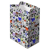 Colorful Dog Crowd Pattern ミディアムペーパーバッグ (裏面アングル)