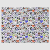 Colorful Dog Crowd Pattern 薄葉紙 (正面)