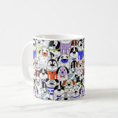 Colorful Dog Crowd Pattern Medium Gift Bag コーヒーマグカップ (正面左)
