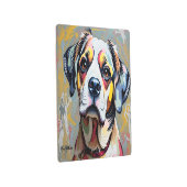 Colorful Dog Portrait – Vibrant Abstract Pet Art メタルプリント (3/4)
