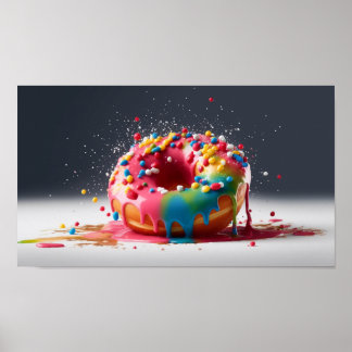 Colorful Donut - Instant Download Printable Poster ポスター