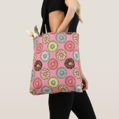 Colorful Donut Pattern Cute Sweet Treats トートバッグ (クローズアップ)