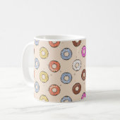 Colorful Donuts Seamless Pattern - Pastry / Bakery コーヒーマグカップ (正面左)