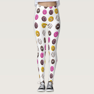 Colorful Donuts Seamless Pattern – Sweet Bakery Tr レギンス