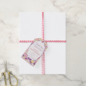 Colorful Doodle Flower Pencil Sketch Baby Shower  ギフトタグ (より糸付き)