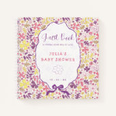 Colorful Doodle Flower Pencil Sketch Baby Shower  ノートブック (正面)