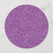 Colorful Doodle Flower Pencil Sketch Baby Shower メニュー (裏面)