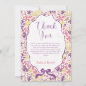 Colorful Doodle Flower Pencil Sketch Baby Shower 招待状 (正面)