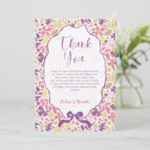 Colorful Doodle Flower Pencil Sketch Baby Shower 招待状 (スタンド正面)