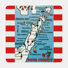 Colorful Door County Wisconsin Metal Ornament メタルオーナメント