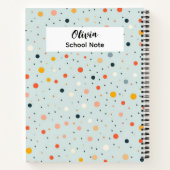 Colorful Dot Back to School Supplies  ノートブック (裏面)