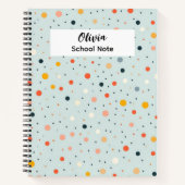 Colorful Dot Back to School Supplies  ノートブック (正面)