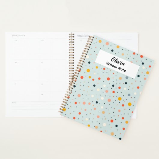 Colorful Dot Back to School Supplies プランナー手帳 (ディスプレー)