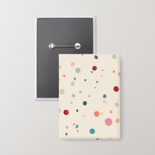 Colorful Dots Buttons – Available in Rectangular & 缶バッジ (正面/裏面)