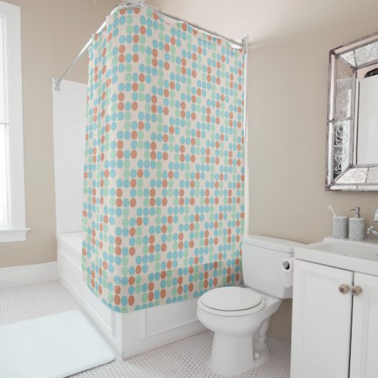 Colorful Dots Pattern Shower Curtain シャワーカーテン (インサイチュ)