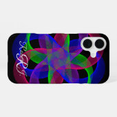 Colorful Double Loop Mesh Geometric iPhone 16 Case 16ケース (裏面横)