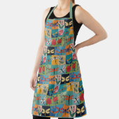 Colorful Dragonflies And Roses Patchwork エプロン (インサイチュ)