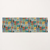 Colorful Dragonflies And Roses Patchwork ヨガマット (裏面(横))