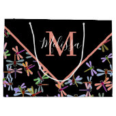 Colorful dragonflies personalized   ラージペーパーバッグ (裏面)