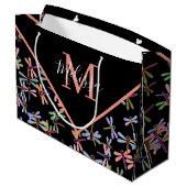 Colorful dragonflies personalized   ラージペーパーバッグ (裏面アングル)