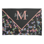 Colorful dragonflies personalized  枕カバー (正面)