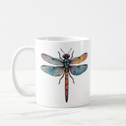 Colorful Dragonfly コーヒーマグカップ (左)