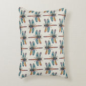 Colorful Dragonfly Pattern アクセントクッション (正面(垂直))