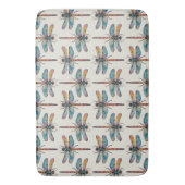 Colorful Dragonfly Pattern バスマット (正面縦)
