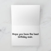 Colorful Drawing Butterfly Happy Birthday カード (内部)