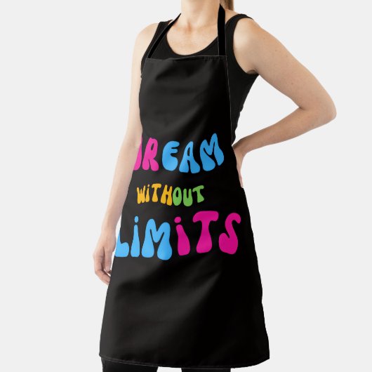 Colorful Dream Without Limits Quote Kitchen Apron エプロン (インサイチュ)