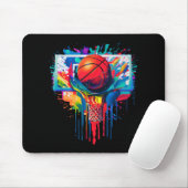 Colorful Drip Basketball Ball Hoop Slam Dunk Dripp マウスパッド (マウス)