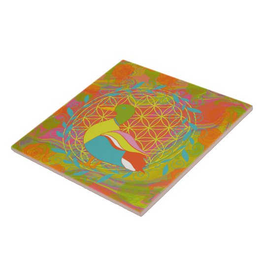 Colorful Duck – Vibrant Nature-Inspired Art タイル (側面)