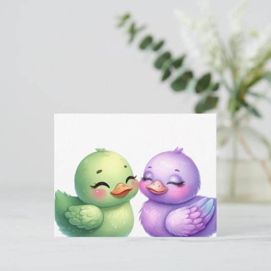 Colorful Ducklings ポストカード (スタンド正面)