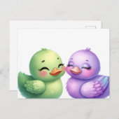 Colorful Ducklings ポストカード (正面/裏面)