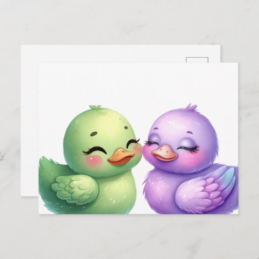 Colorful Ducklings ポストカード (正面/裏面)