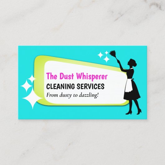 Colorful Dusting Maid Professional Cleaning 名刺 (正面)