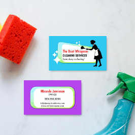 Colorful Dusting Maid Professional Cleaning Busine 名刺