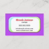 Colorful Dusting Maid Professional Cleaning Busine 名刺 (裏面)