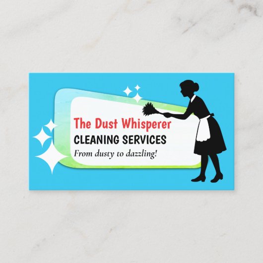 Colorful Dusting Maid Professional Cleaning Busine 名刺 (正面)
