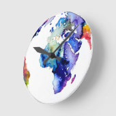 Colorful Earth ラウンド壁時計 (傾斜)